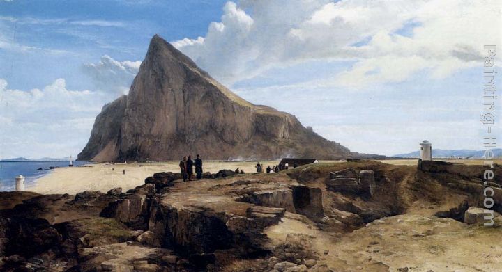The Rock Of Gibraltar painting - Frederick Richard Lee R.A The Rock Of Gibraltar art painting